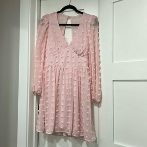 Light Pink Long Sleeve Dress